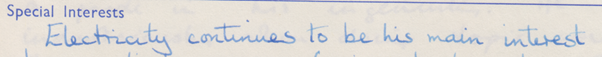 An extract from Nick's school report dating back to 1967.