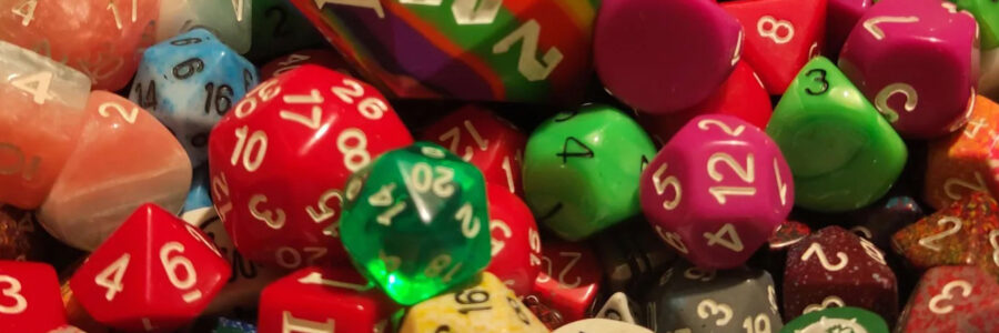Colourful polyhedral dice
